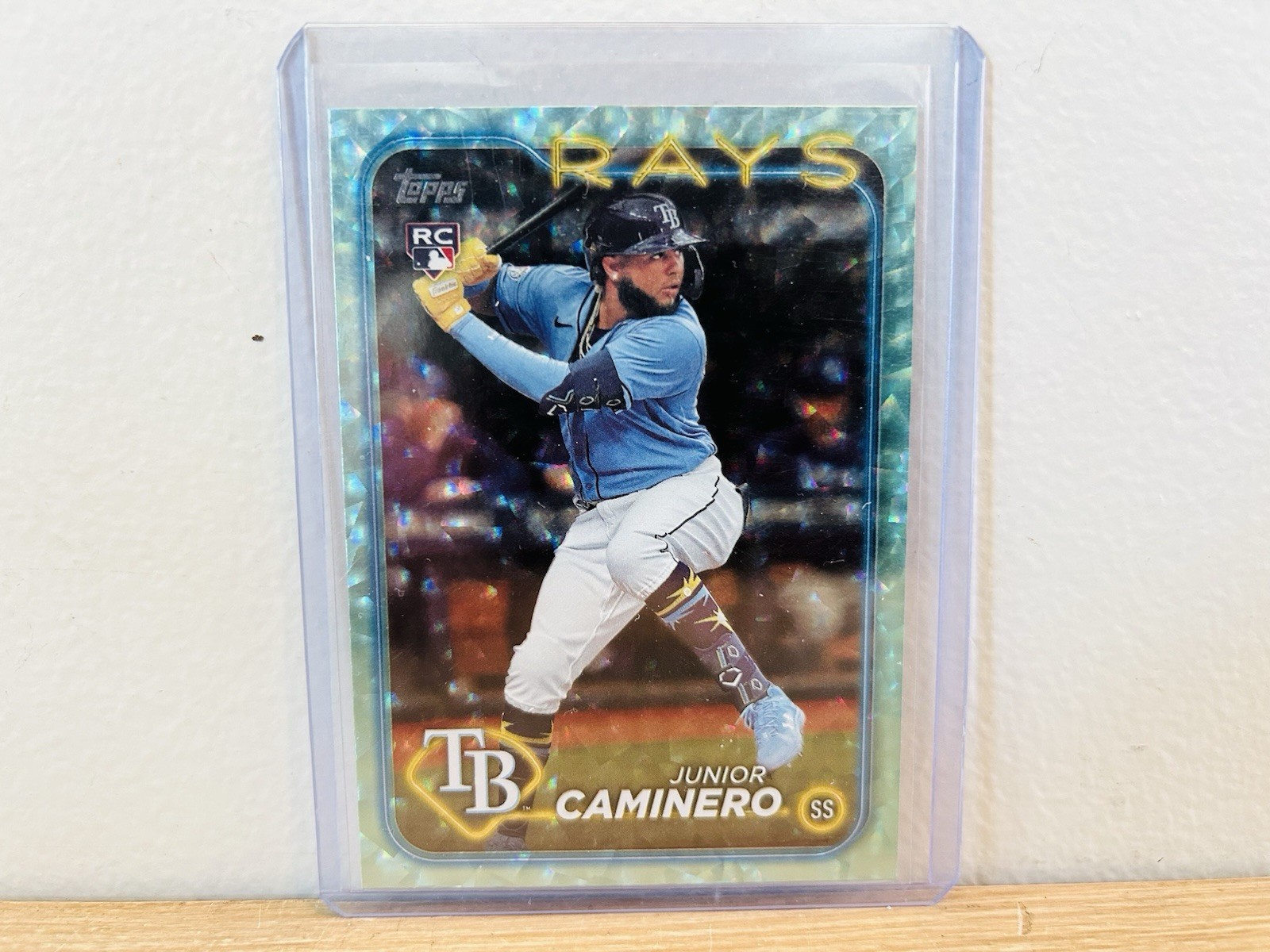 2024 Topps Series 2 – Junior Caminero RC #628 Aqua Foil /399 Rays Rookie