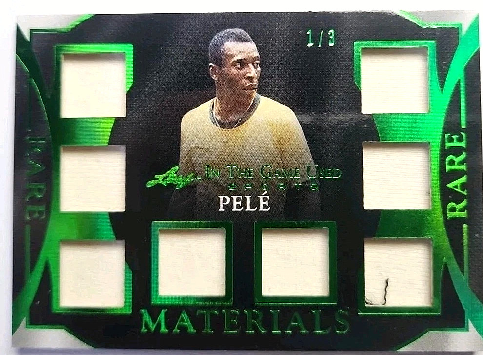 2025 Leaf In The Game Used Soccer Pele Memorabilia 1/3. RARE