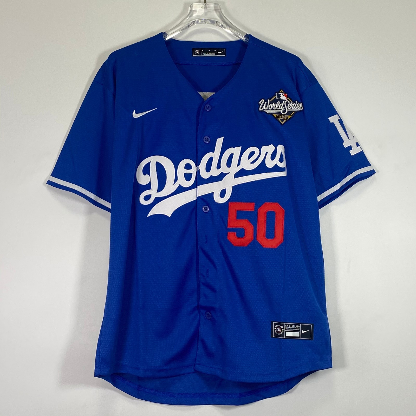 Mookie Betts #50 Blue Embroidered Baseball Jersey S/M/L/XL/2XL/3XL