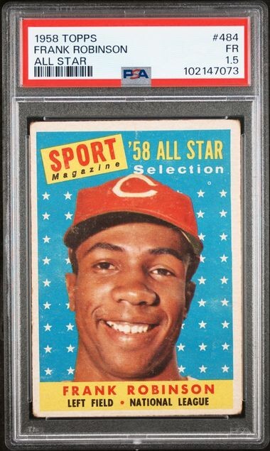 SOLID PSA 1.5 FRANK ROBINSON HOF 1958 TOPPS #484 GRADED FAIR VINTAGE REDS *TPHLC