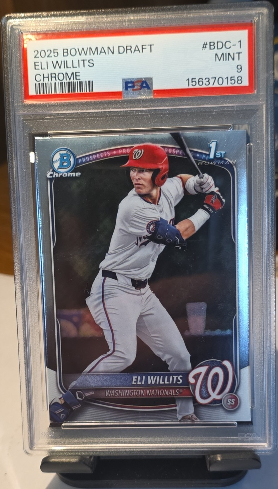 Bowman Draft Chrome 2025 #BDC-1 Eli Willits Nationals RC PSA 9