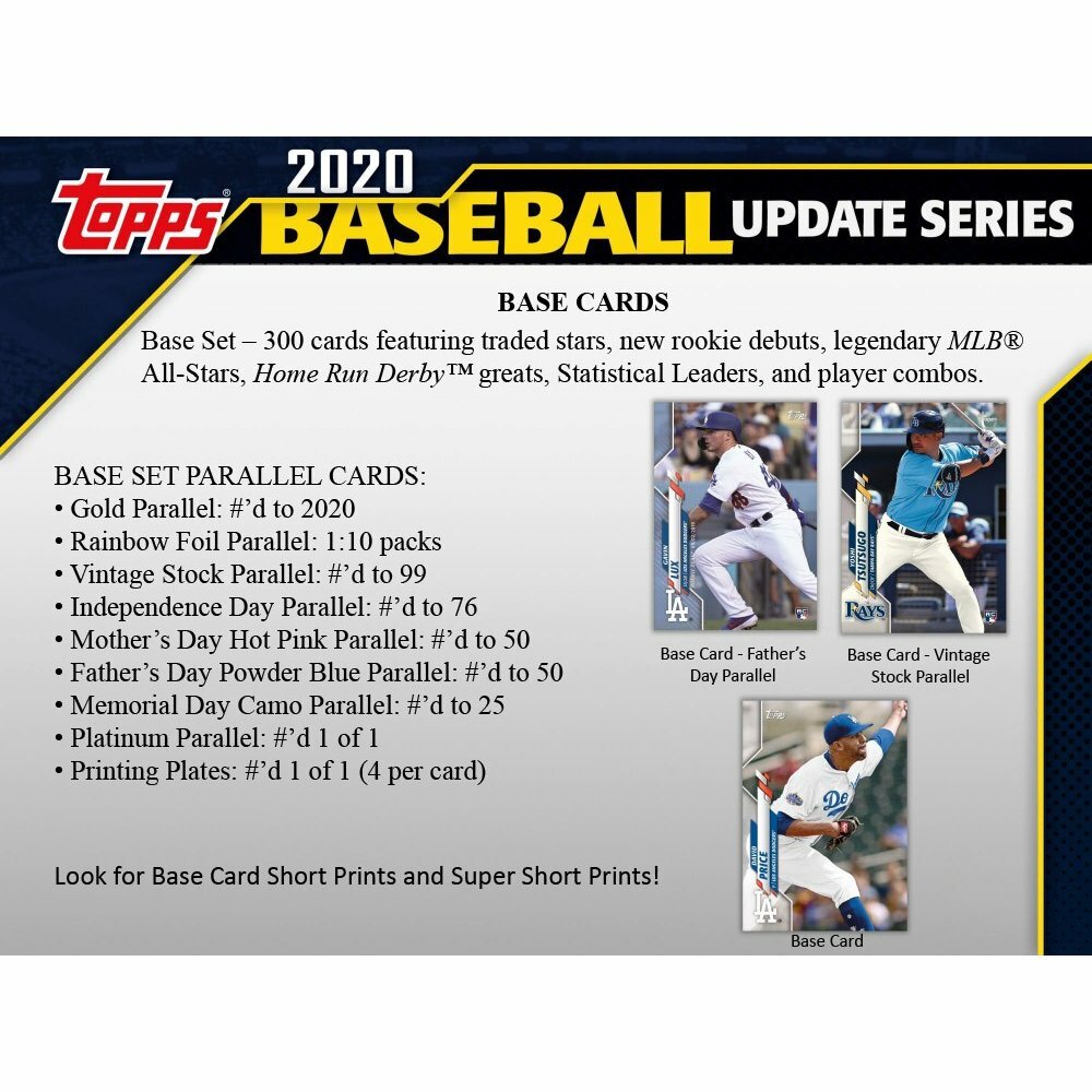 2020 Topps UPDATE Series Baseball Factory Sealed Retail Box 24 Packs 384 Cards