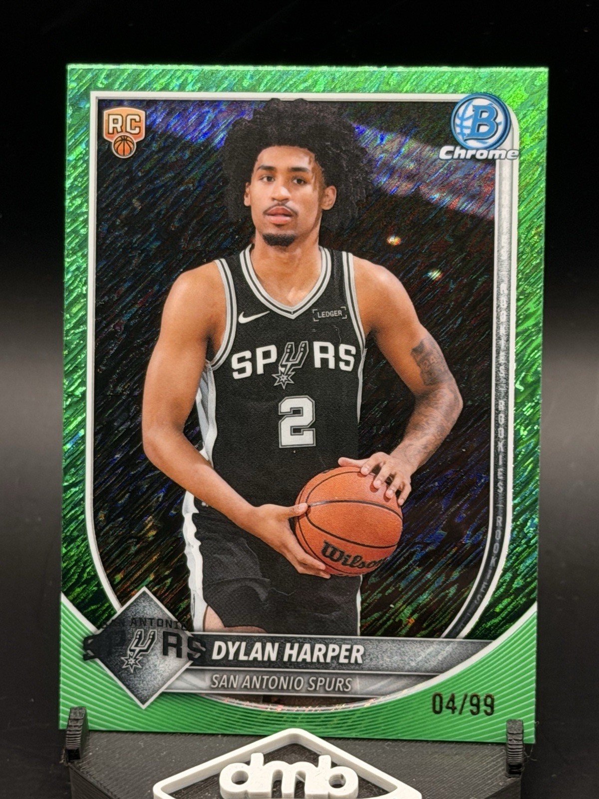Dylan Harper 2025 Bowman Chrome Green Shimmer 04/99 #BCV-2 RC