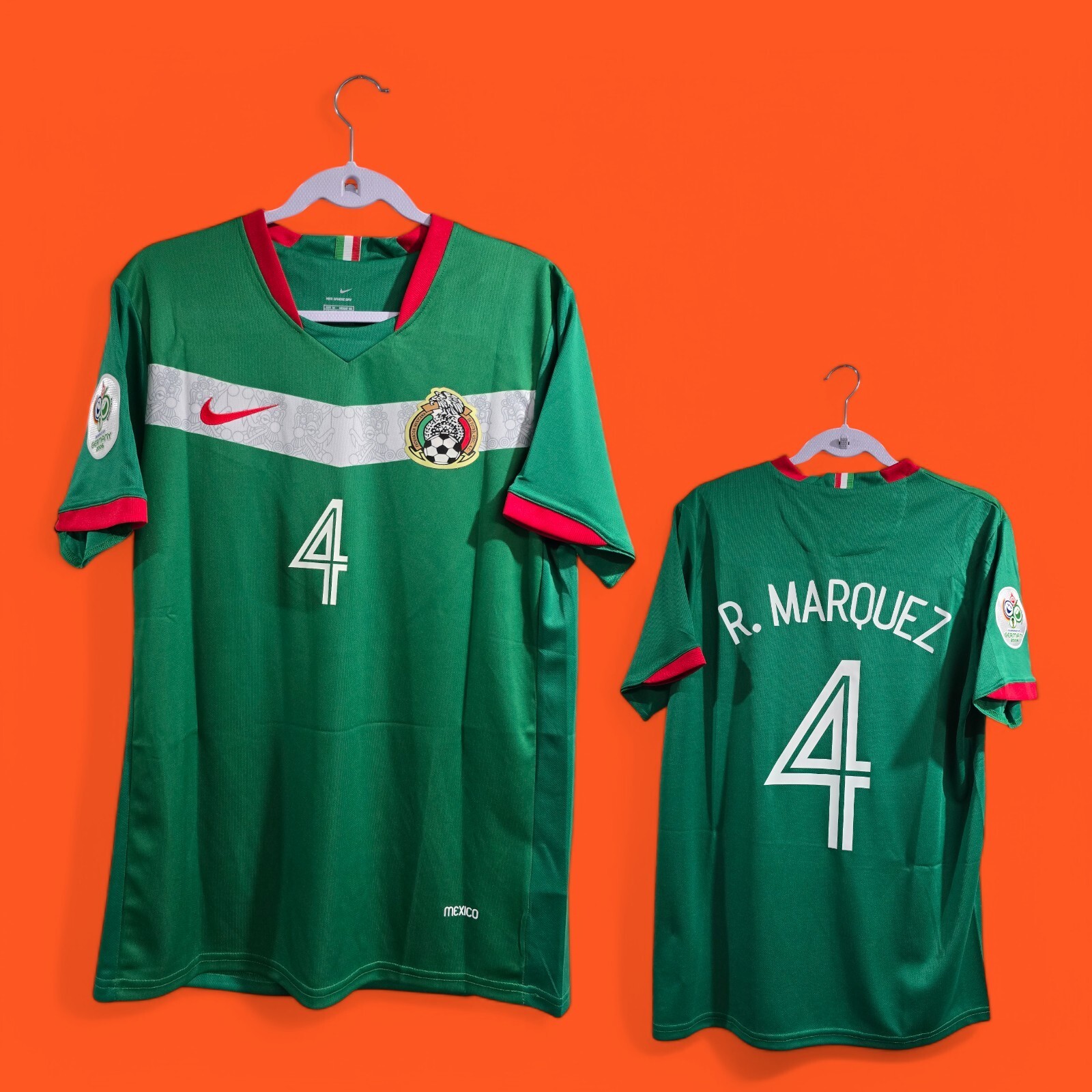 Mexico National Team Home – World Cup 2006 – R. Marquez # 4 – 2XL (USA-XL)