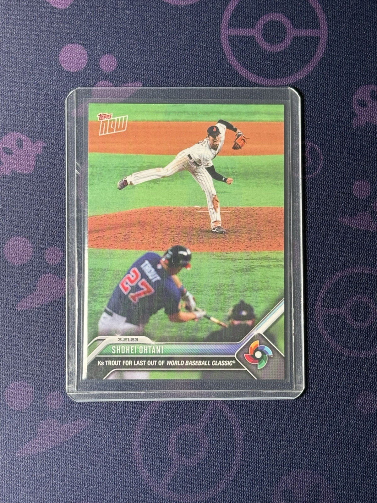 Shohei Ohtani – 2023 World Baseball Classic TOPPS NOW Card WBC-71 Mike Trout K