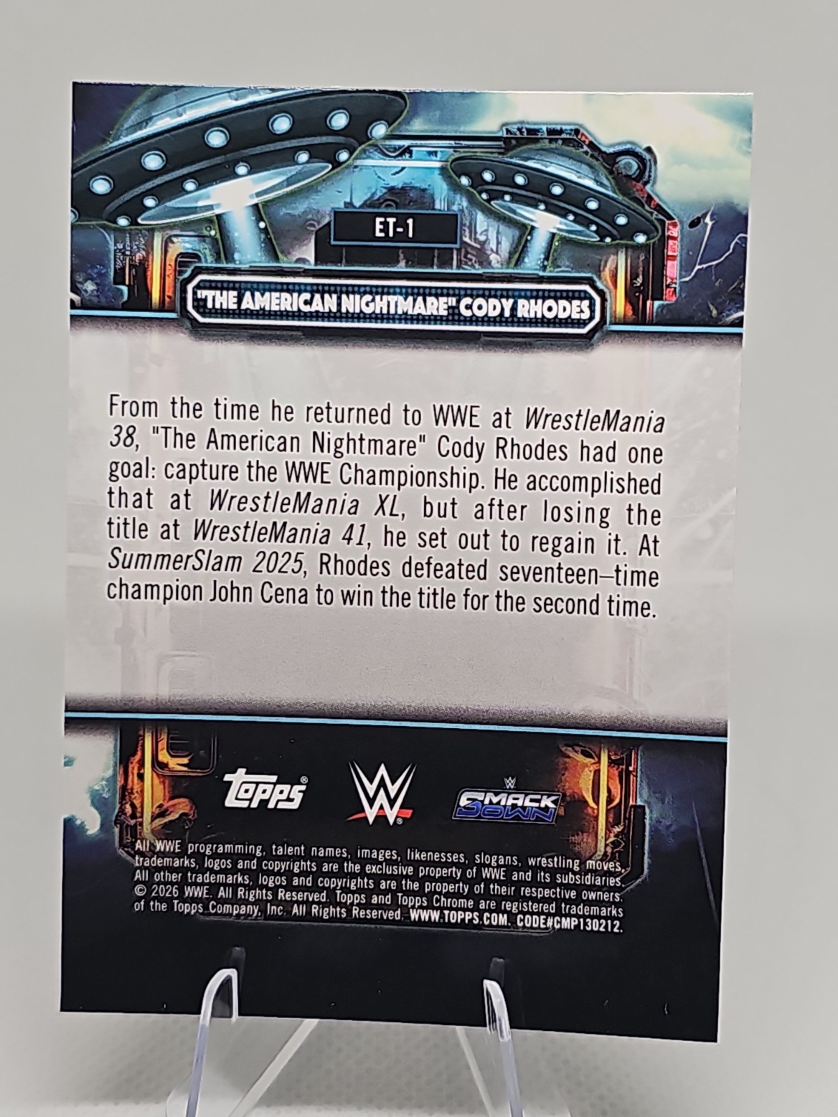 2026 WWE Topps Chrome Cosmic – Extra Terrestrial – Cody Rhodes #ET-1