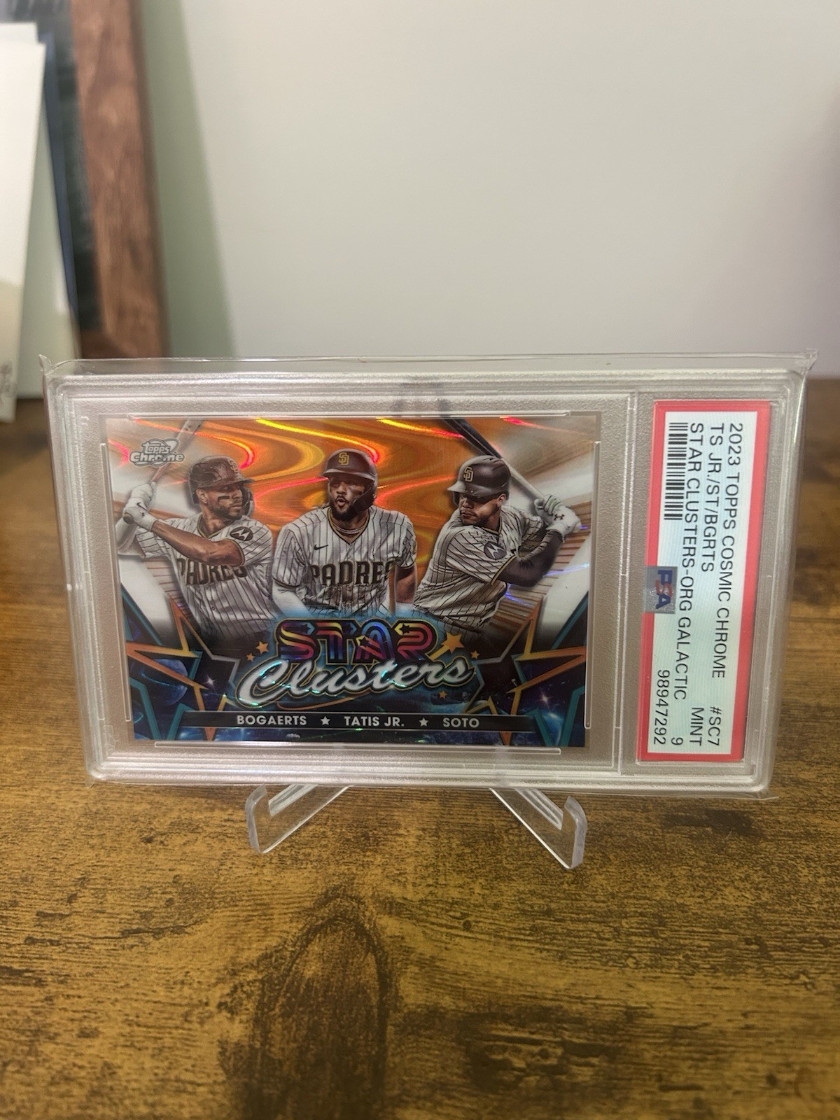 2023 Topps Cosmic Chrome Star Clusters Orange Galactic /25 Refractors #SC7 PSA 9