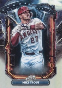 Mike Trout 2025 Topps Chrome Cosmic Extraterrestrial Talent #ET-18 Angels