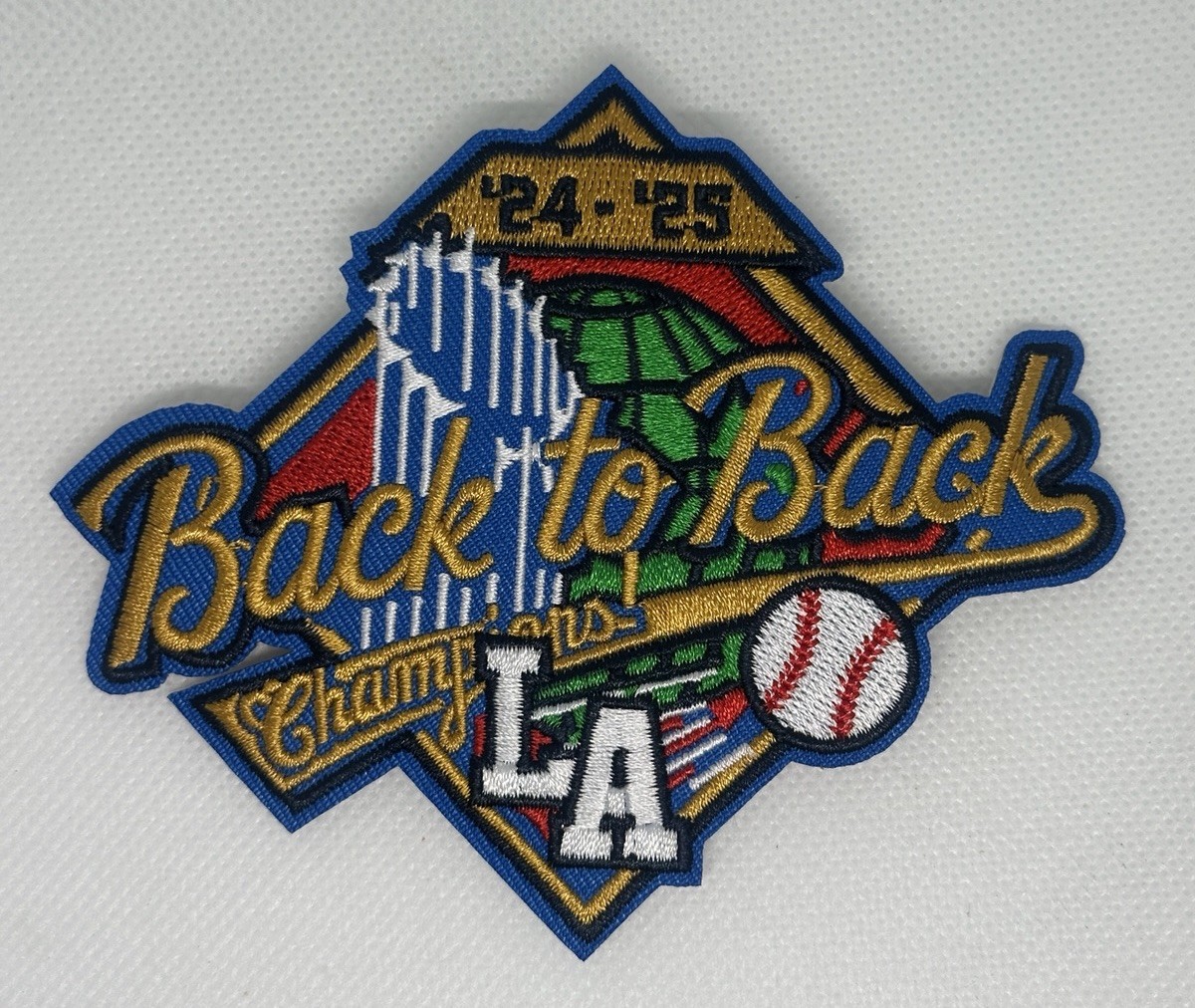 Los Angeles Dodgers 2025 World Series Champions Patch 4.5” X 4” Iron On