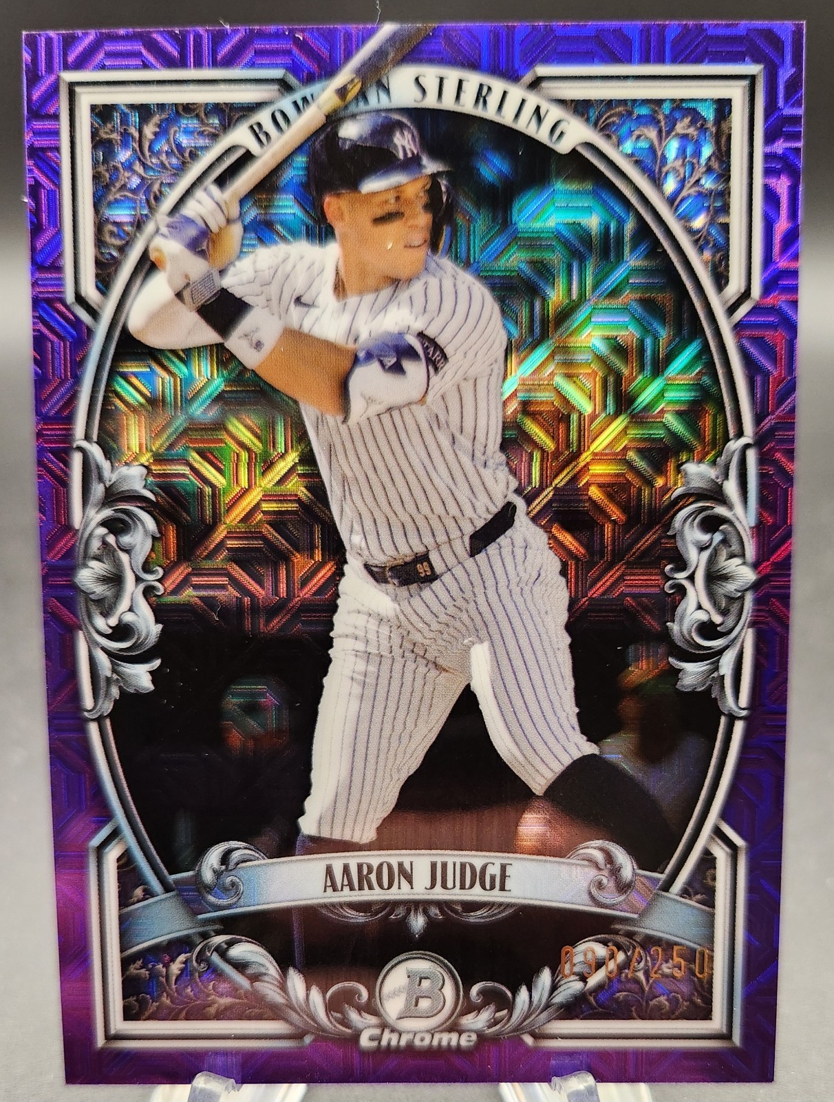 2026 Bowman Chrome Aaron Judge #BST-4 Sterling Purple Mojo Refractor /250 MVP