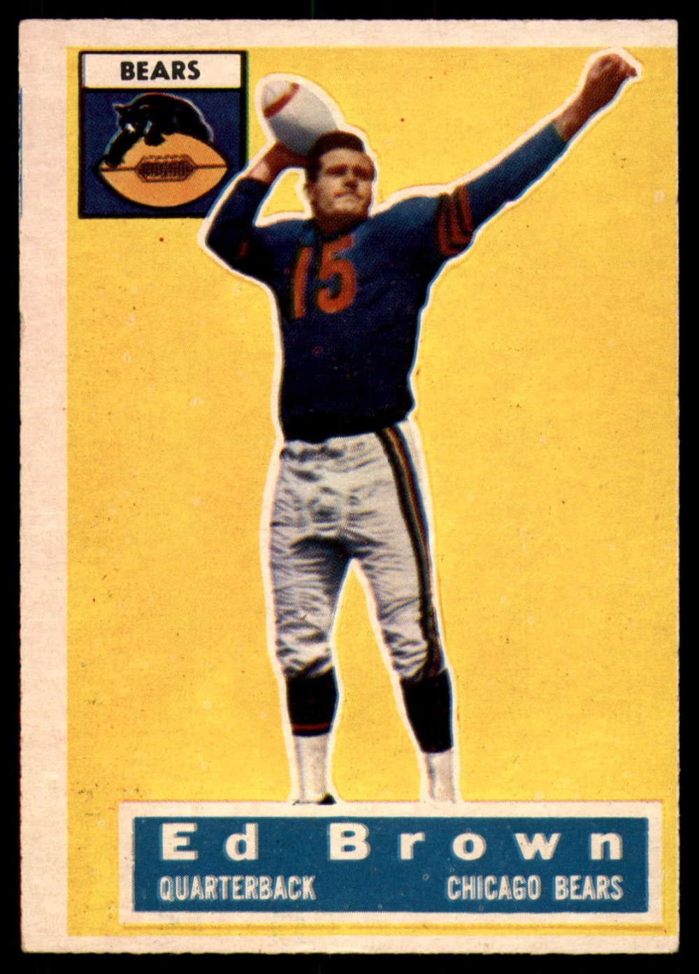 1956 Topps #23 Ed Brown EX Bears ID:81202