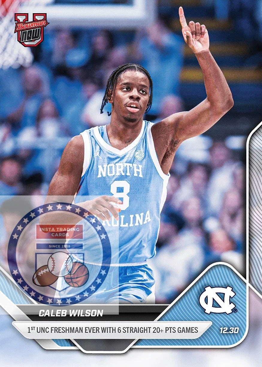 *READY TO SHIP* Caleb Wilson – 2025-26 Bowman U NOW® Basketball – Card 42