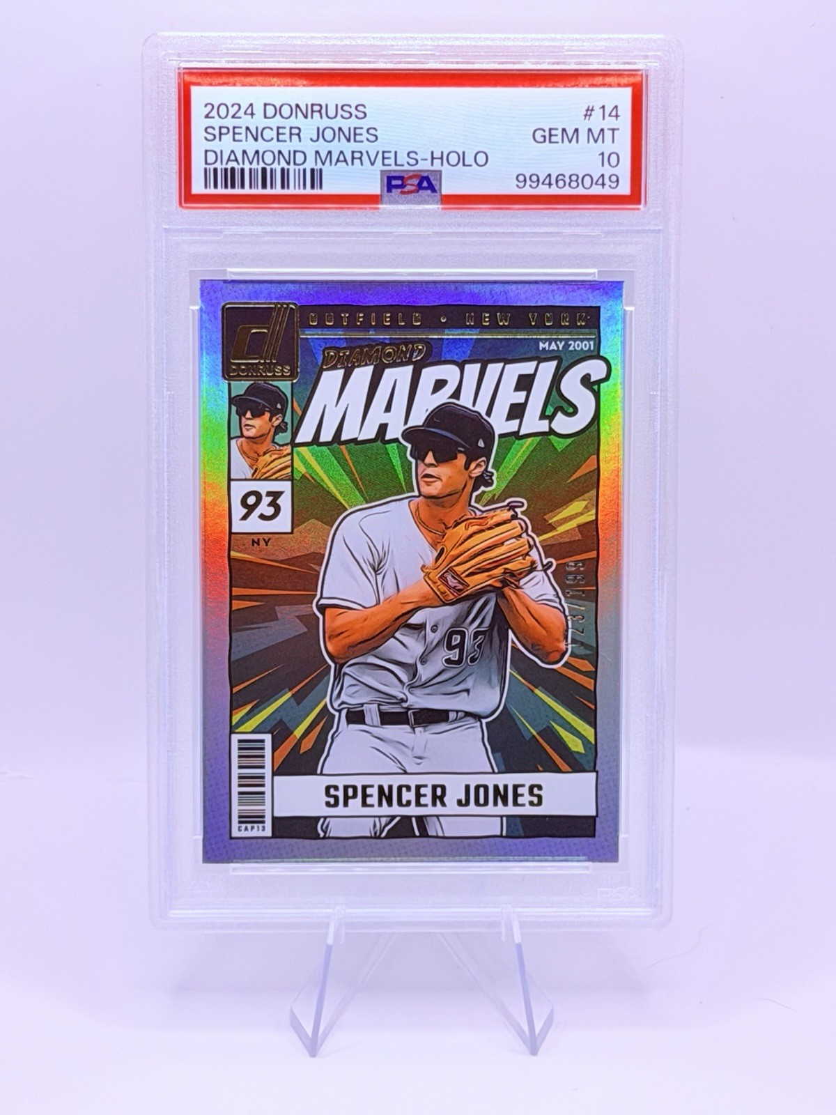 2024 Panini Donruss Diamond Marvels Holo 123/199 SPENCER JONES #14 PSA 10 💎 MT