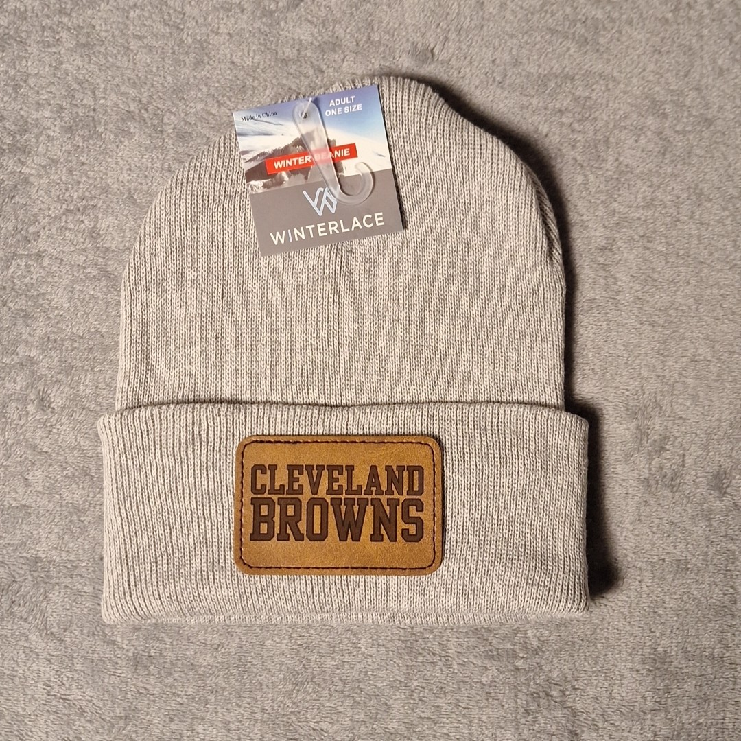 Browns Leather Rectangle Patch NFL (Patch Only)