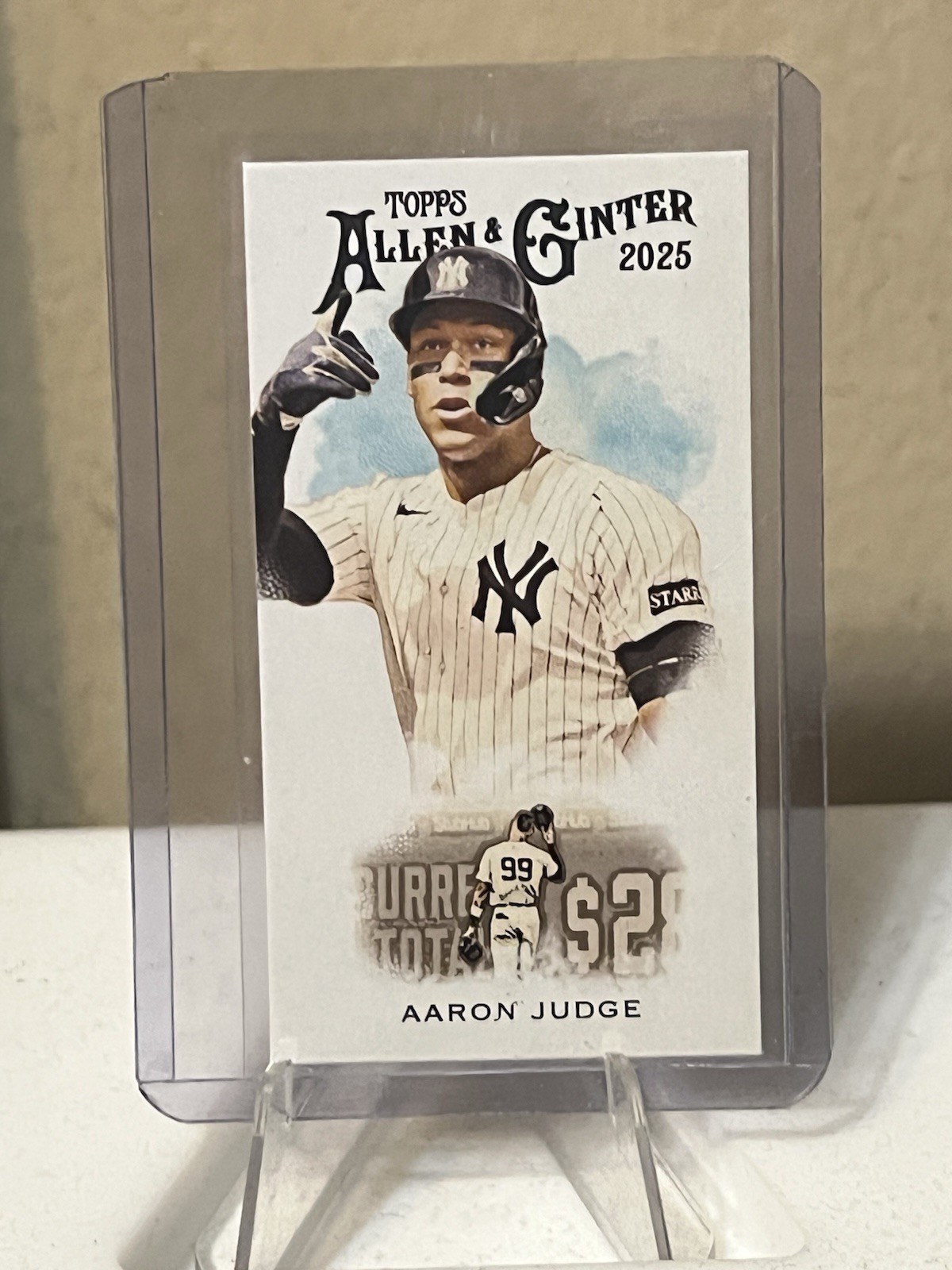 2025 Topps Archives Aaron Judge Stand-Up #64SU-1 Gold /50! & Free Mini For Buyer