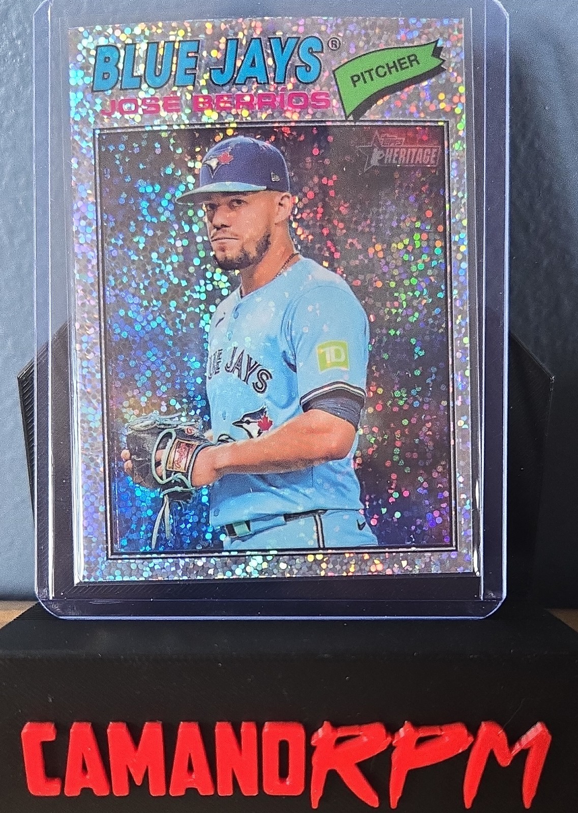 2026 Topps Heritage -José Berríos #56 Chrome Silver Sparkle Refractor; Blue Jays