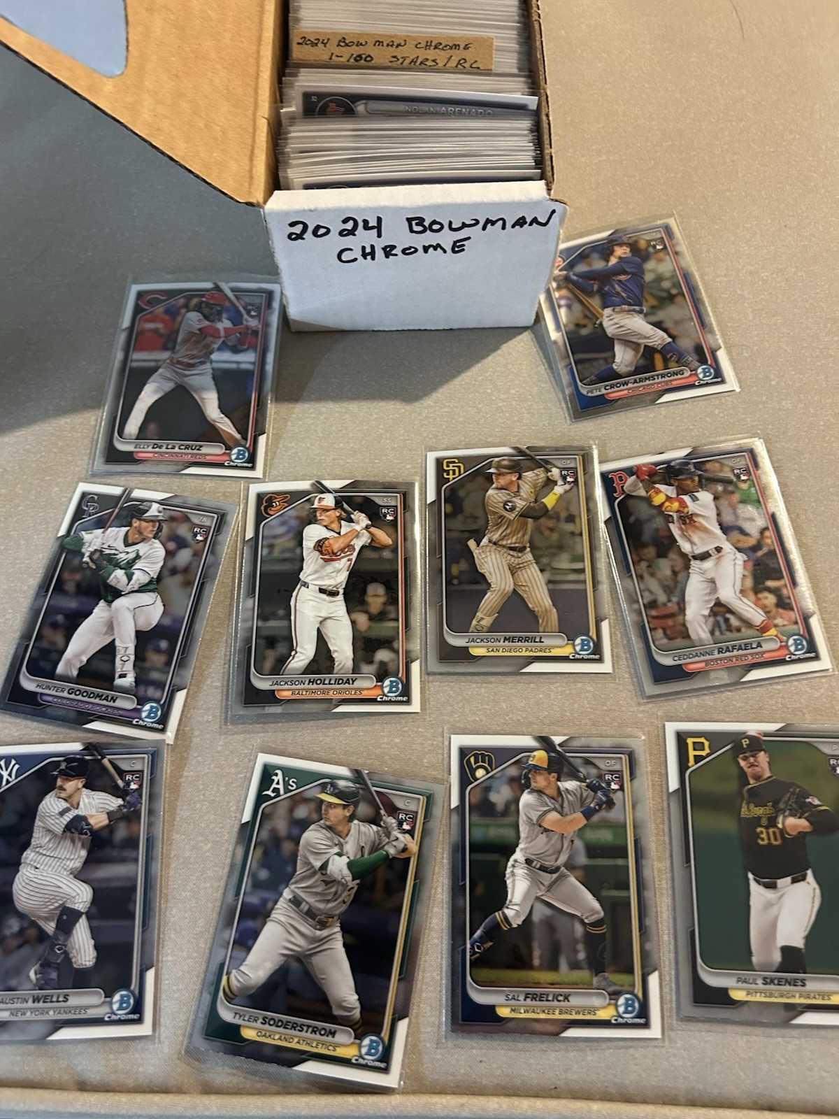 2024 Bowman Chrome Complete Set BCP 1-150 And 151-250 . Stars / Rookies 1-100