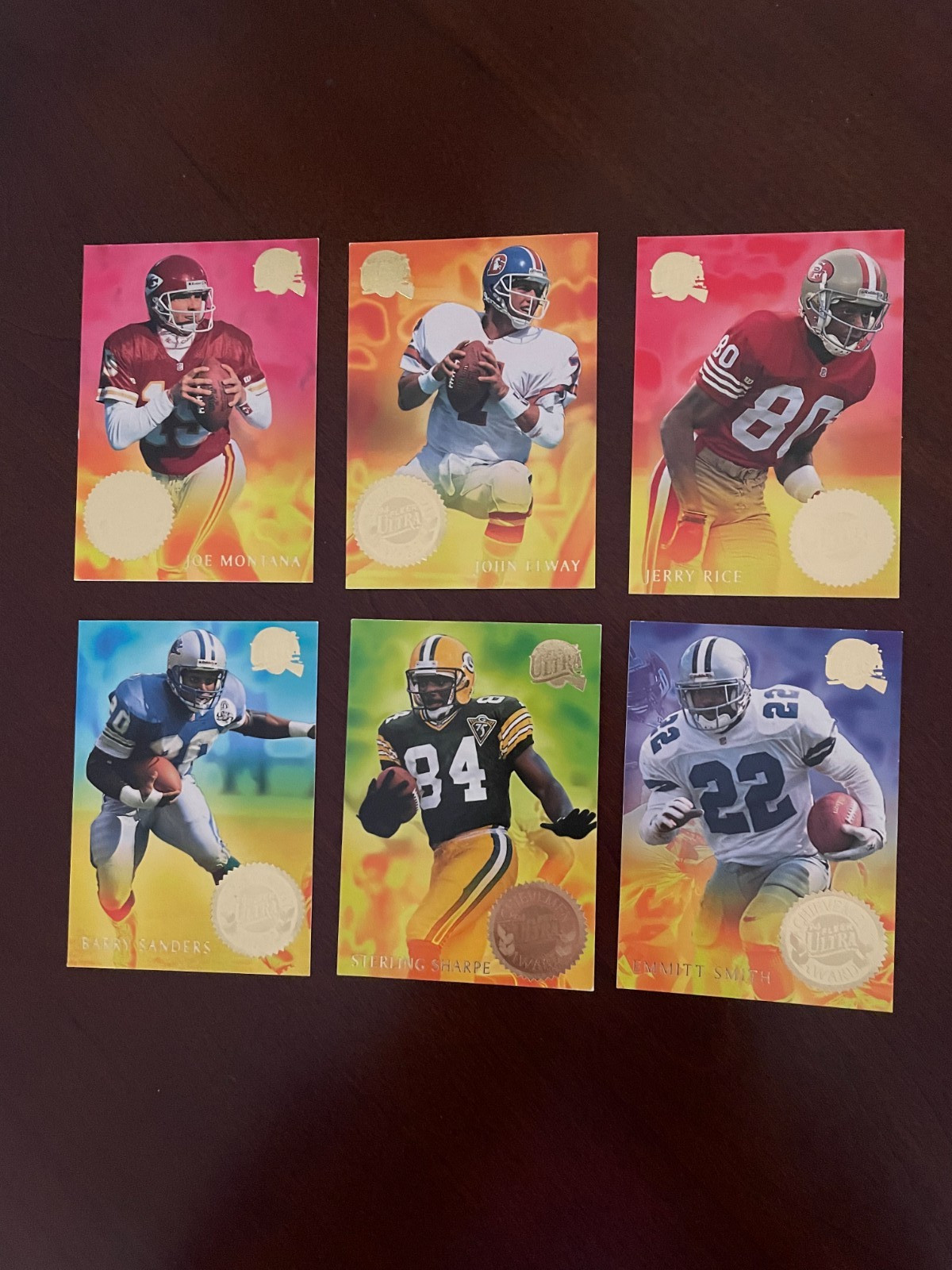Lot of 6 Diff. 1994 Fleer Ultra Achievement A ward NFL Insert Cards – 6 HOFs MT