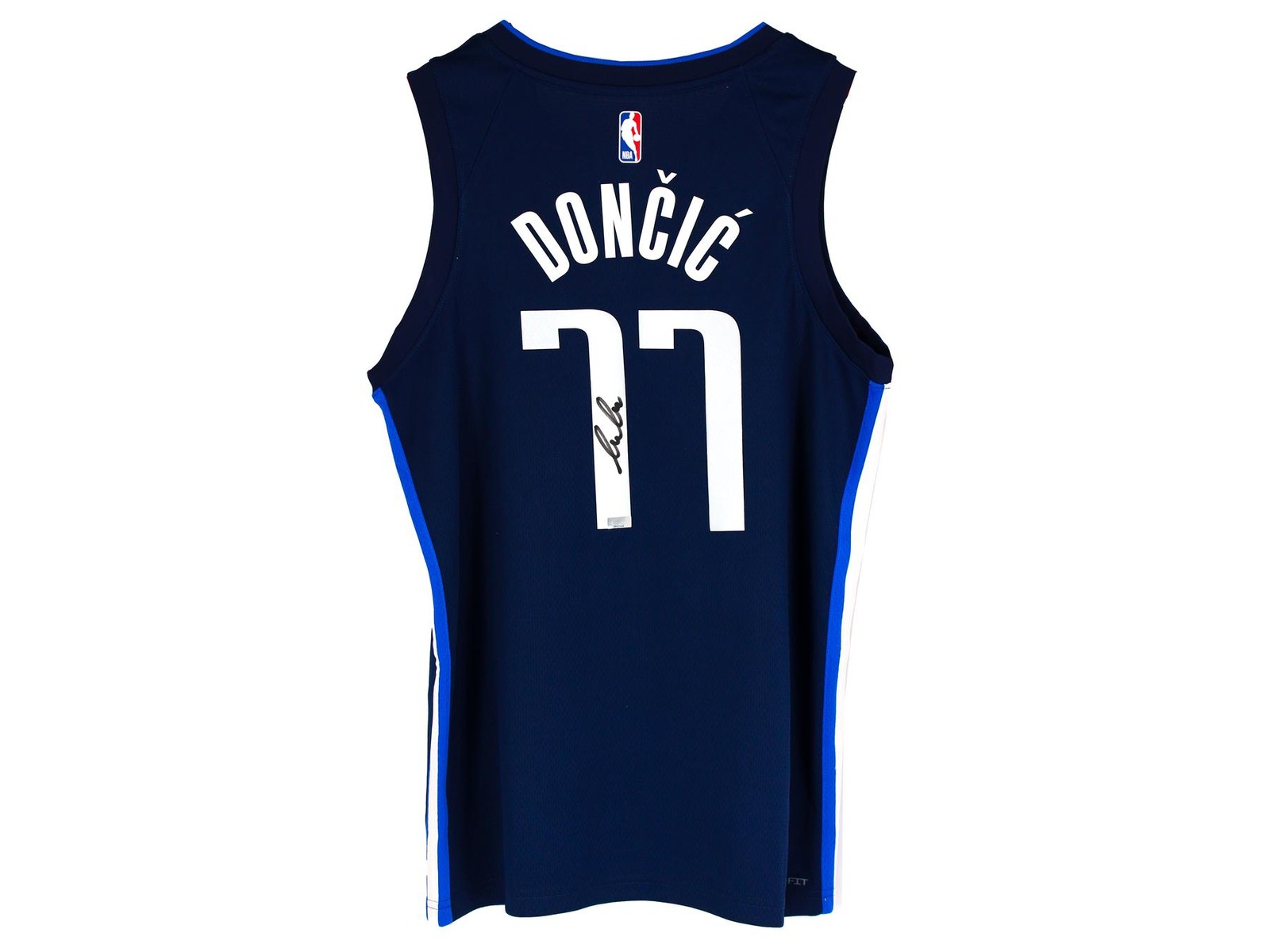 Luka Doncic Autographed Navy Nike Swingman Jersey (Panini)