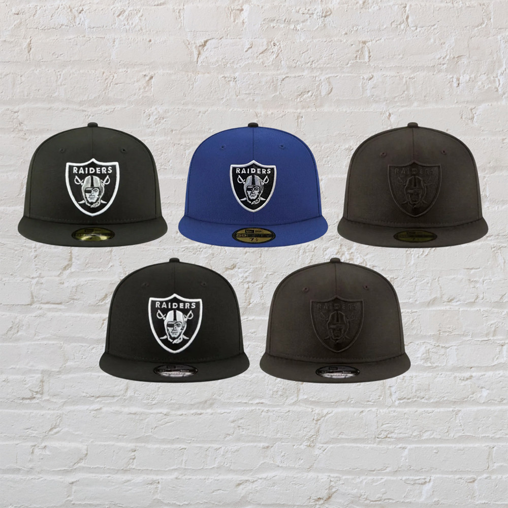 Las Vegas Oakland Raiders NFL Authentic New Era 59FIFTY / 9FIFTY Cap Hat