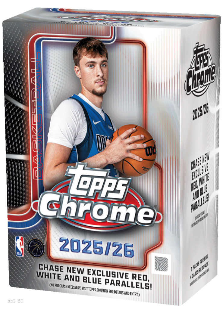 2025-26 TOPPS CHROME VALUE BLASTER BOX (28 Cards) NBA Basketball