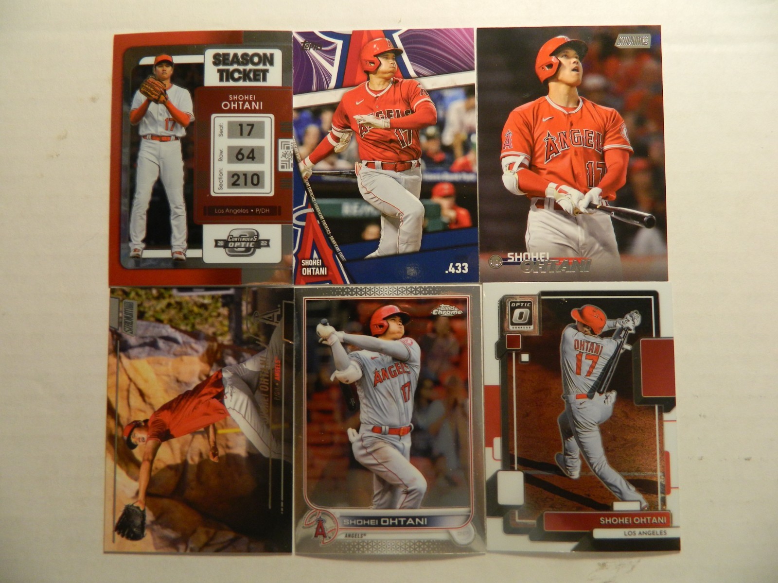 2018 – 2025 Topps, Panini, Bowman & More Shohei Ohtani Cards U Pick Finish Set