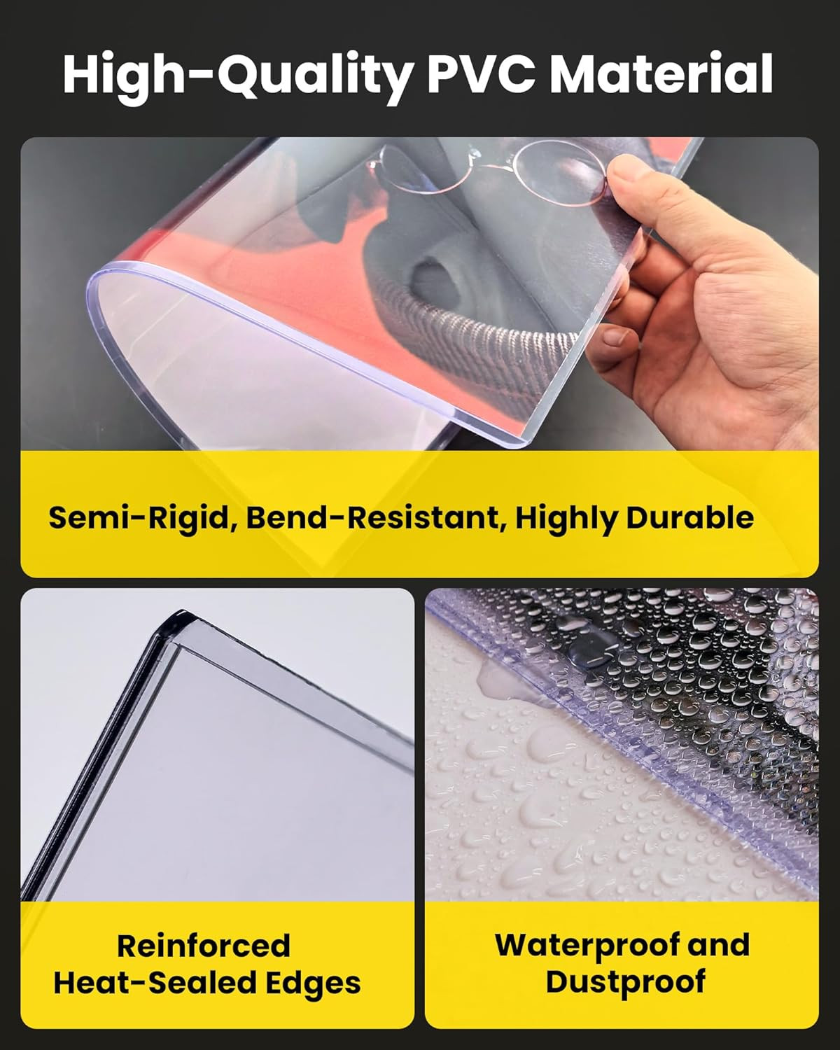 8.5 X 11 Rigid Clear Toploaders – PVC Document Sheet Protectors, Plastic Slee…