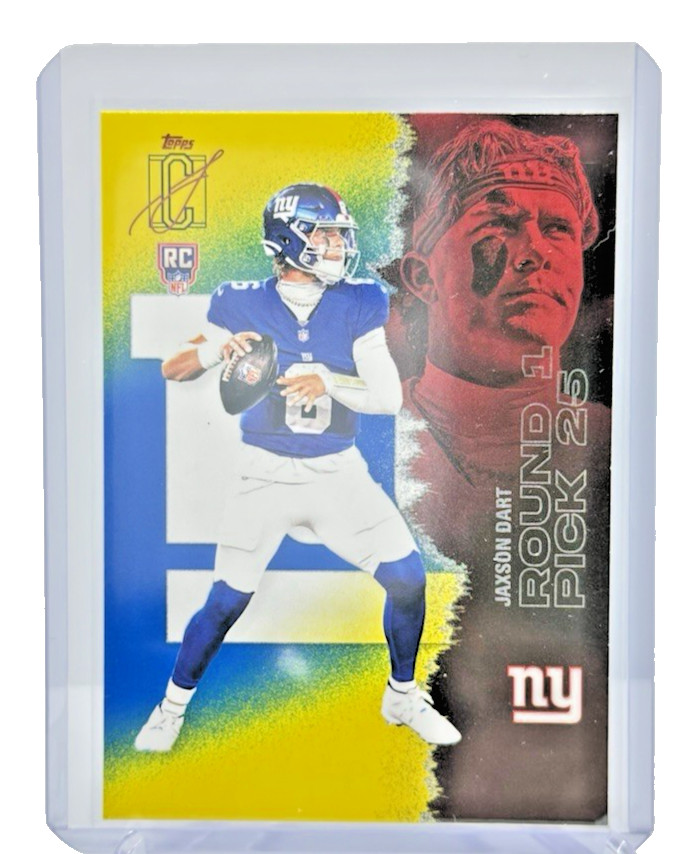 2025 Topps Signature Class Blue Yellow Rookie Jaxson Dart #106 Giants