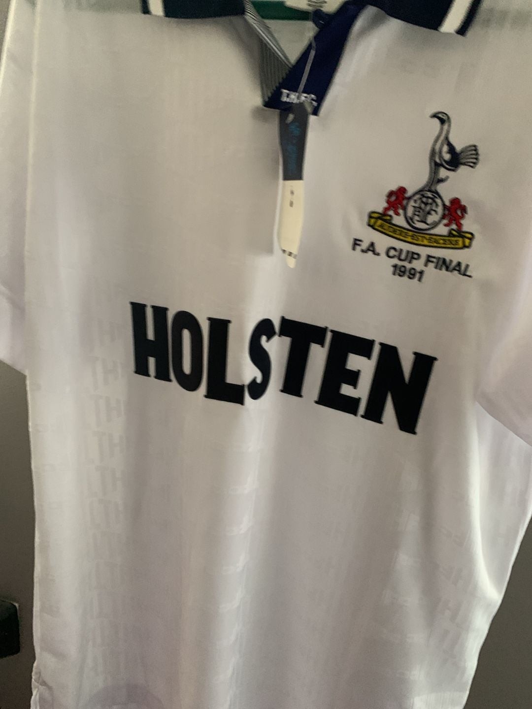 Score Draw Tottenham Hotspur 1991 FA Cup Final Retro Home Football Jersey