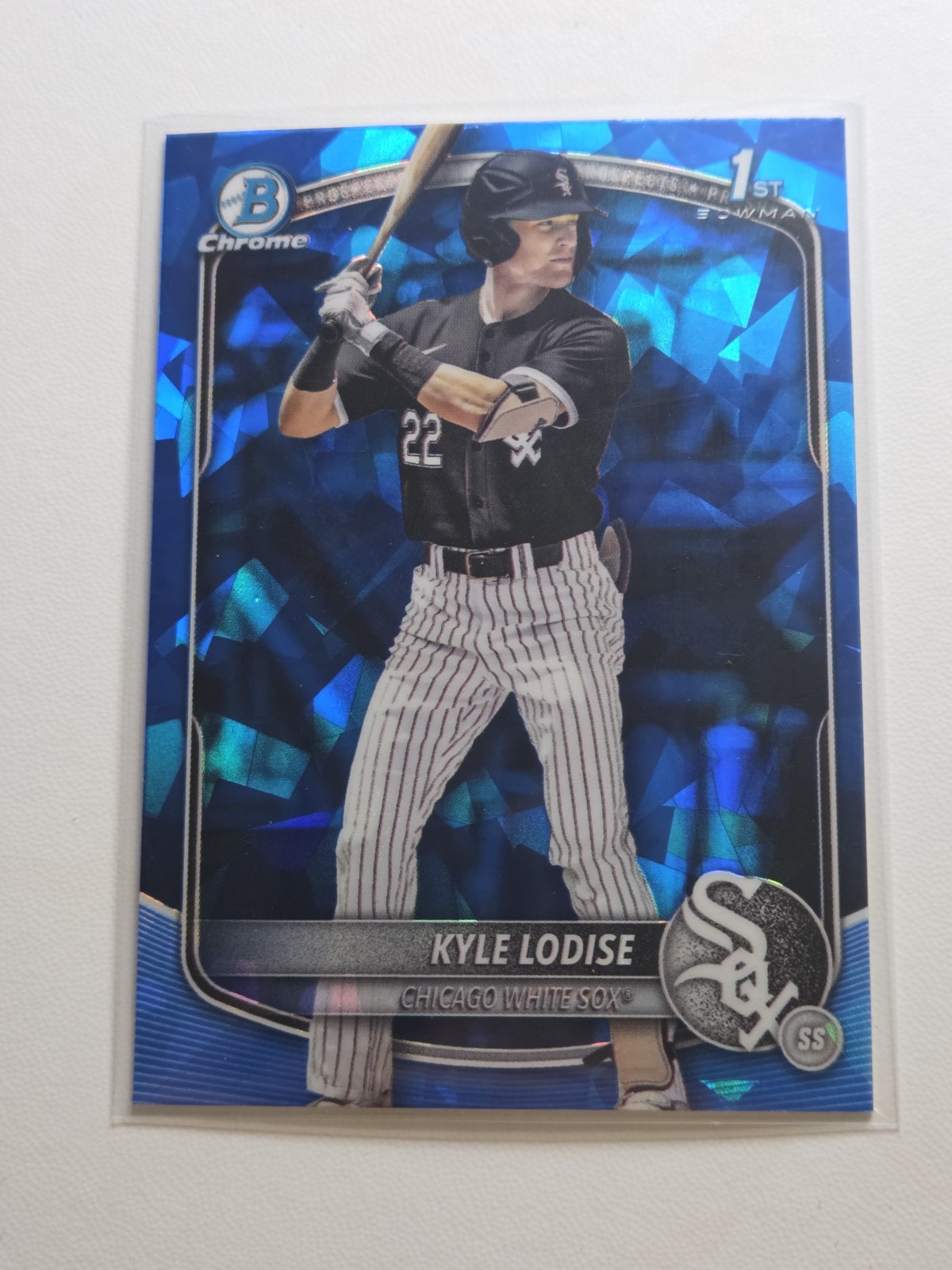 2025 Bowman Chrome 1st Sapphire Refractor Kyle Lodise BDC-144 White Sox