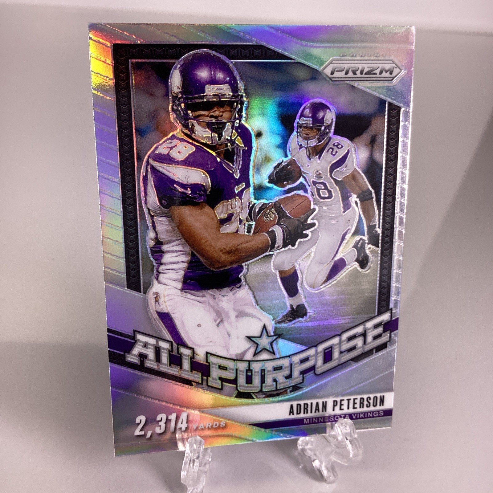 Adrian Peterson All Purpose SIlver Prizm 2024 Panini Prizm Minnesotav Vikings