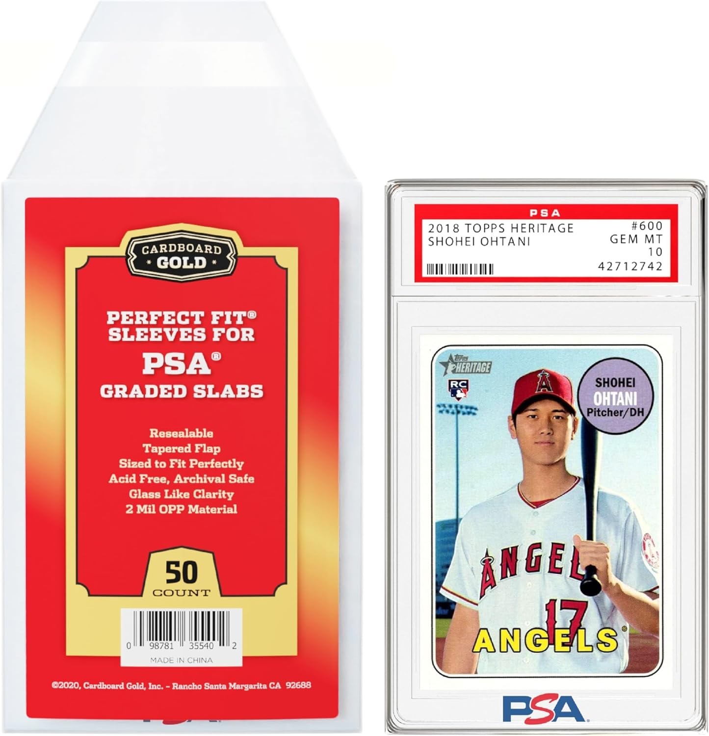 PSA Graded Card Sleeves – 50 Count with PSA Logo, Resealable Slabs Sleeve – P…