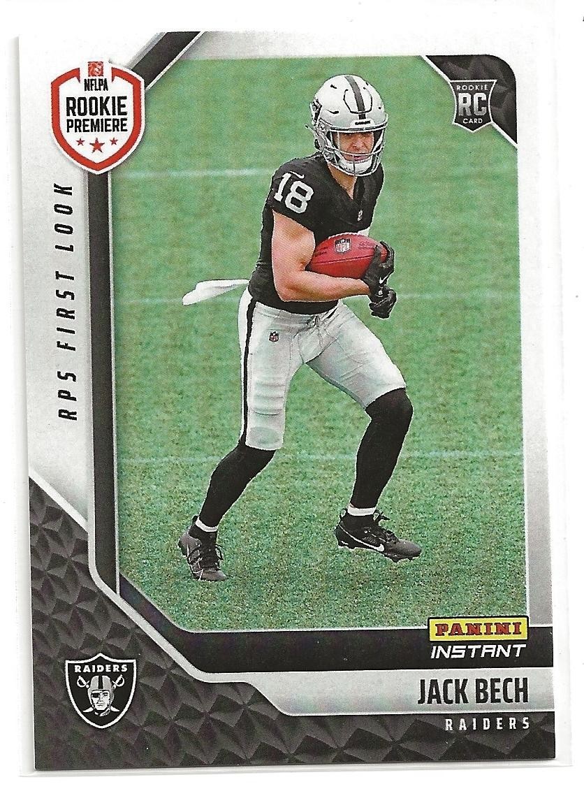 2025 Panini Instant NFL Jack Bech RPS First Look LP Rookie Card /470