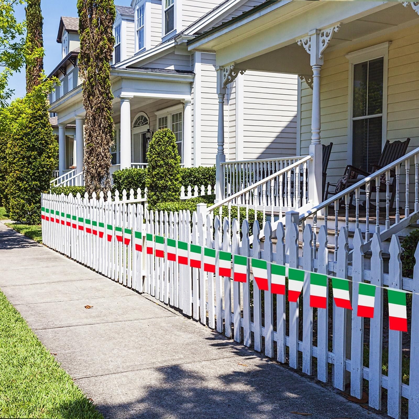 AhfuLife 30 Pcs Italy String Flags for Italian 5.51×8.26 in-30 Pcs,