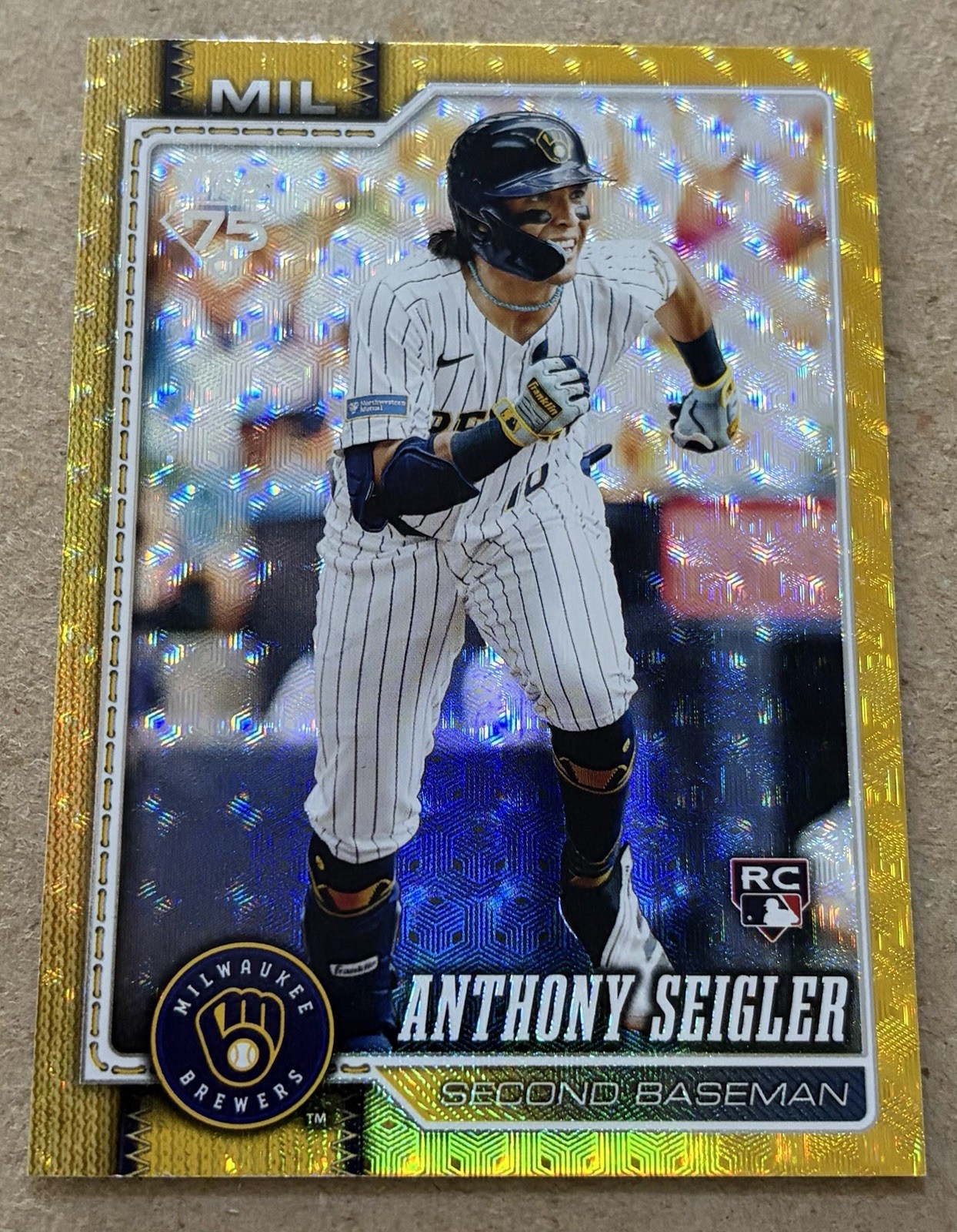 2026 Topps #286 Anthony Seigler Foilfractor True 1/1 RC Yankees Brewers