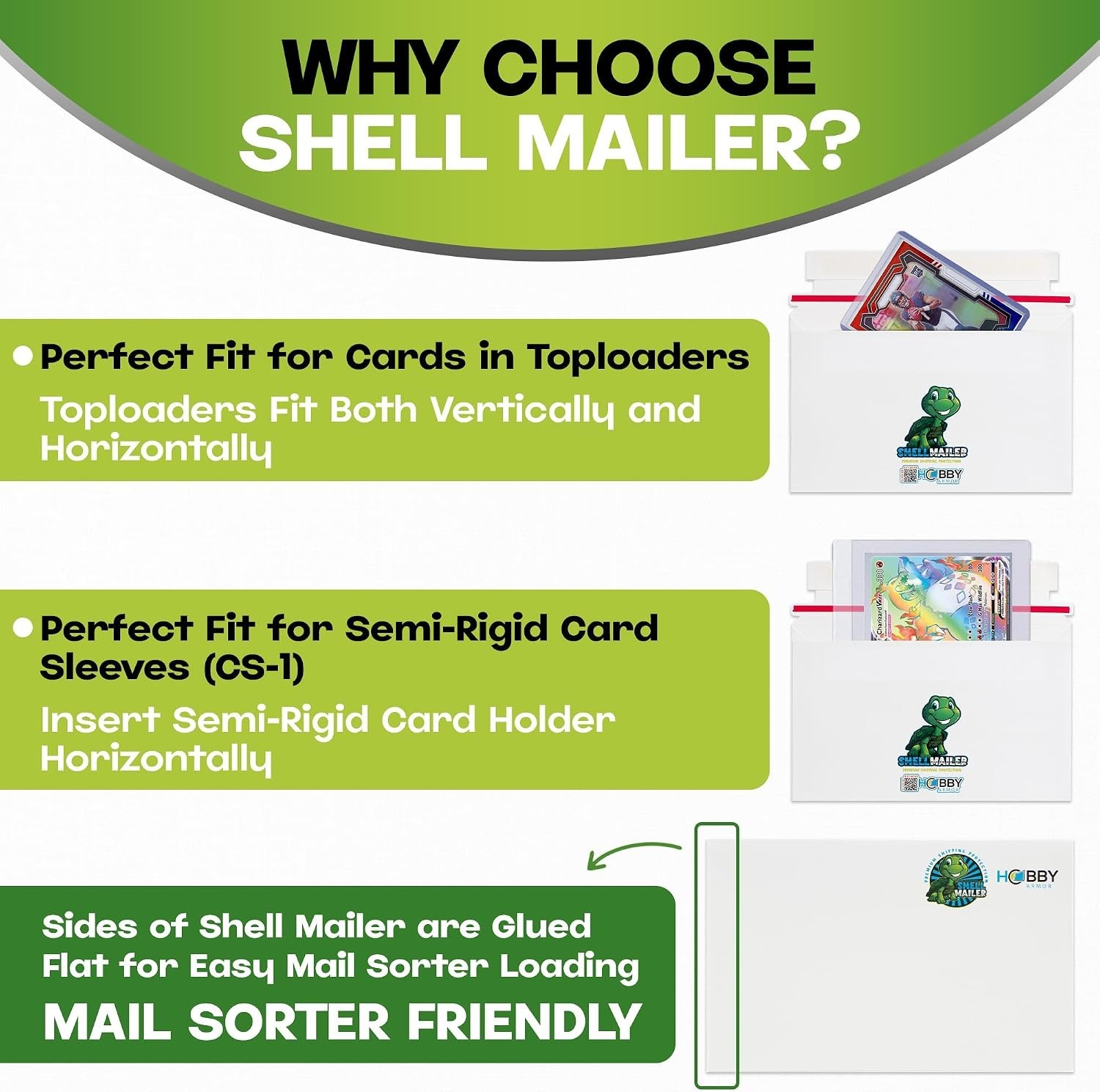 Shell Mailer for Trading Card Shipping