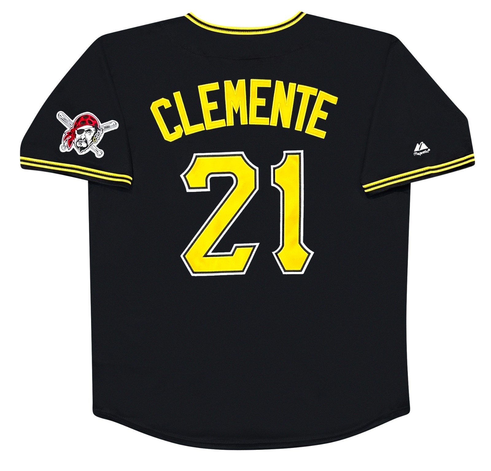 Roberto Clemente Pittsburgh Pirates Men’s Black Jersey w/ Team Patch (L-XL)