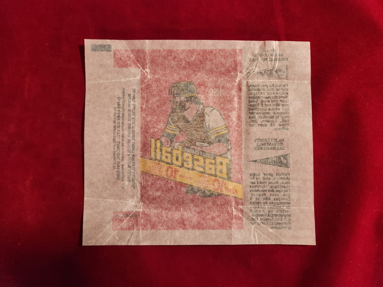 ⚾1978 OPC O-Pee-Chee Baseball Wax Pack Wrapper 4.2⚾ Expos Blue Jays Pennant Ver