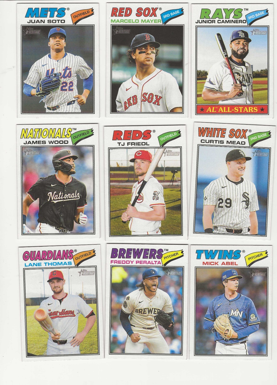 2026 Topps Heritage Baseball Complete Master Set 1-400 Including 100 SP’s