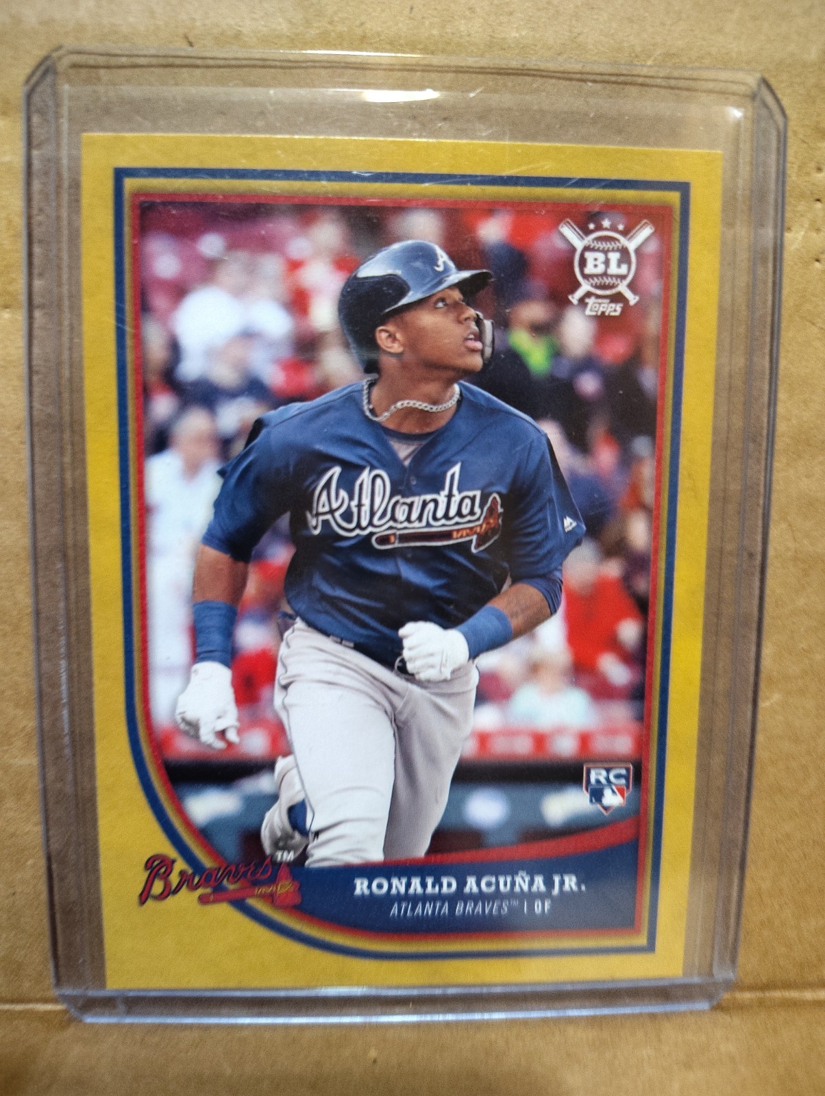 2018 Topps Big League Ronald Acuña Jr Gold #369 RC Braves