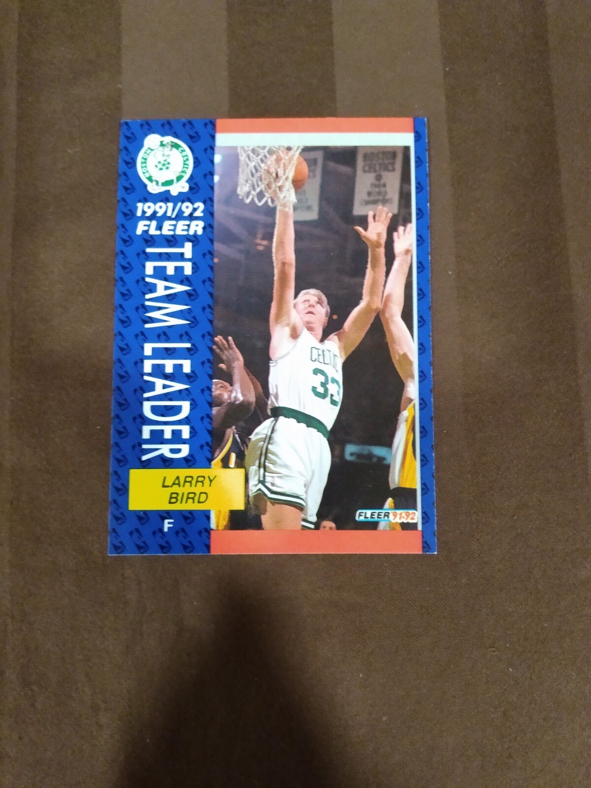1991-92 FLEER TEAM LEADER LARRY BIRD #373