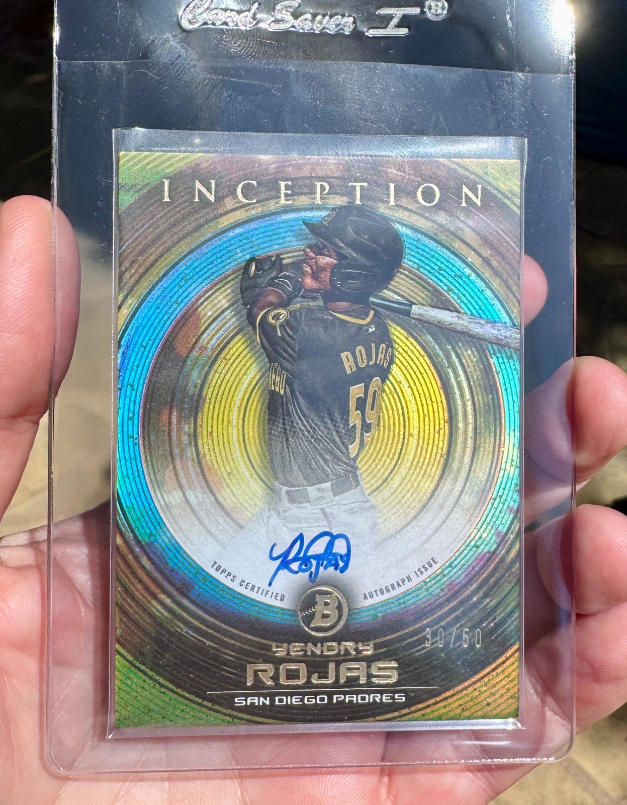 YENDRY ROJAS 2022 bowman inception ROOKIE AUTO autograph 30/50 padres SHORTPRINT
