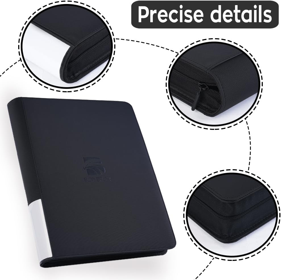 Semi Rigid Card Holder Binder, Premium Card Saver 1 Binder with Sleeves for Trad