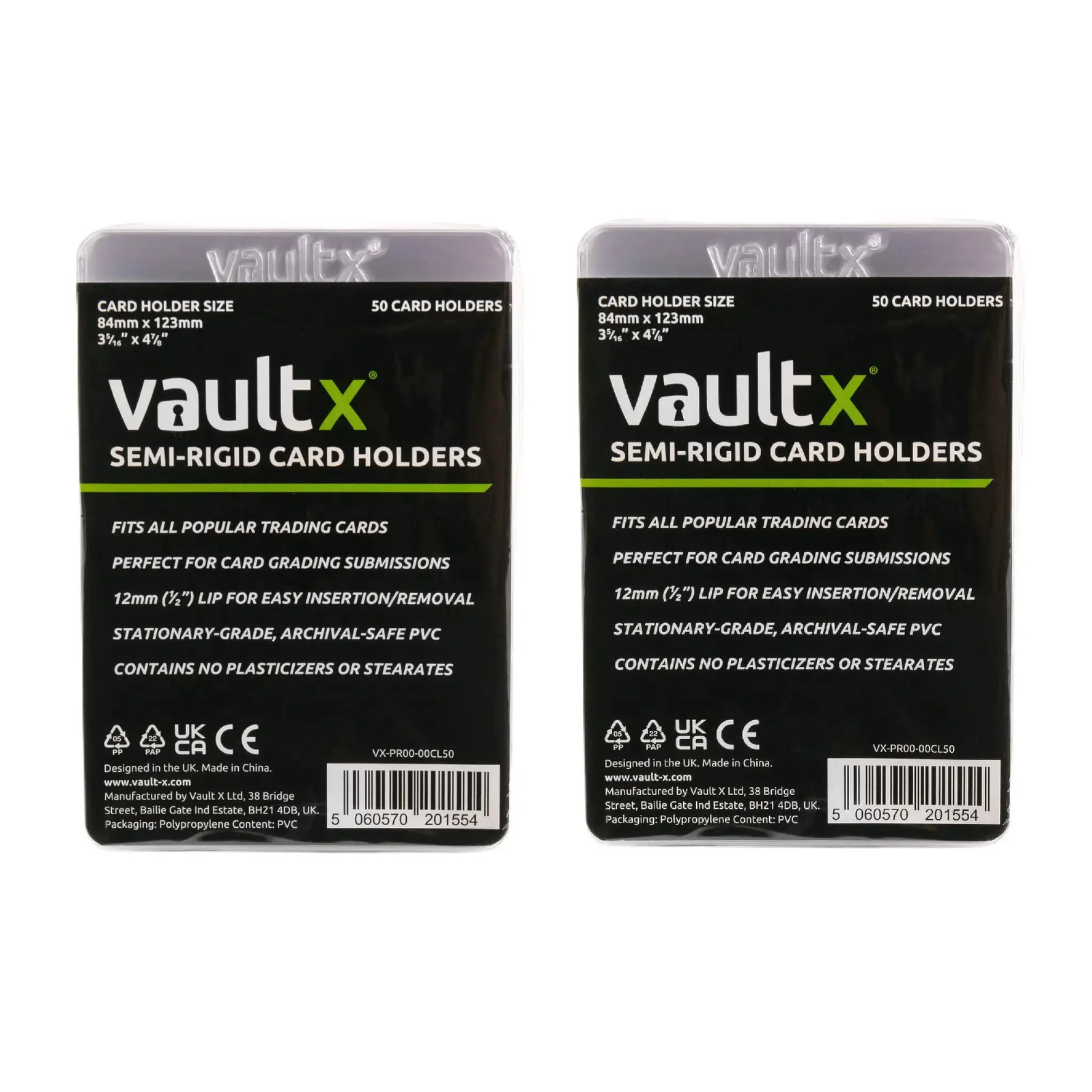 Vault X: Card Holder – 100CT [Semi-Rigid]
