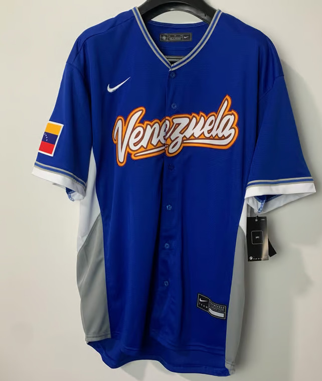 Men’s Venezuela Baseball Ronald Acuña Jr. 2026 World Baseball Classic Stitched!!