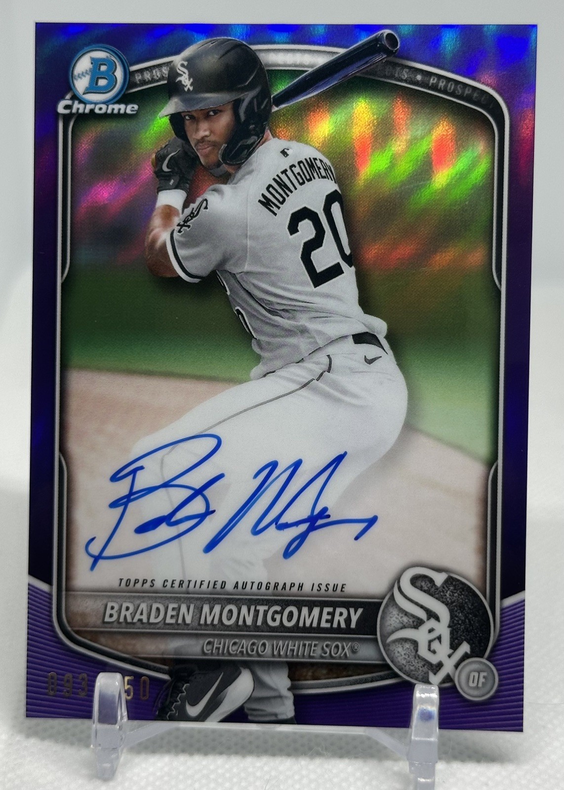 *Read* 2025 Bowman Chrome Braden Montgomery Auto Purple /250 #CPA-BM White Sox