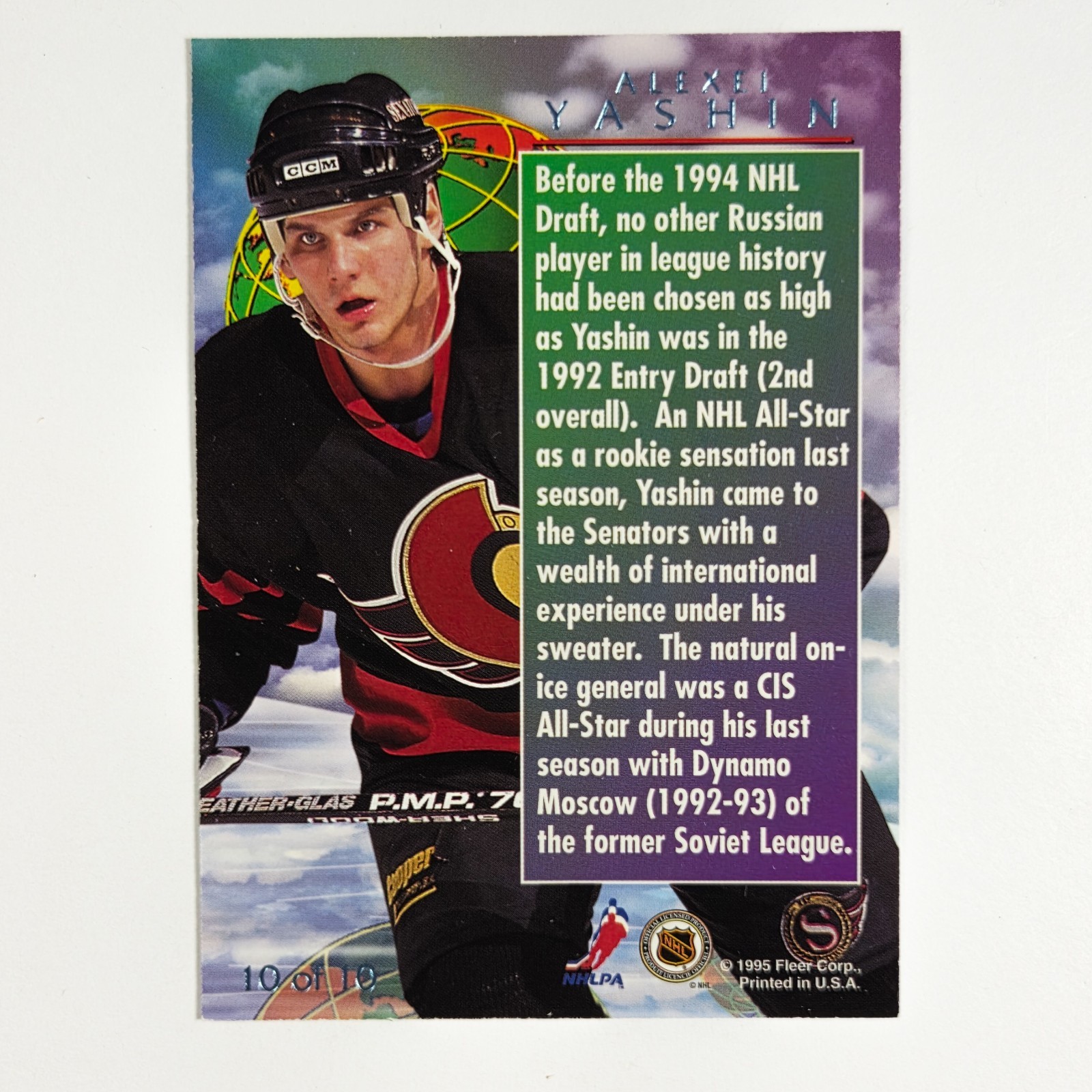 1994-95 Fleer Ultra – Global Great Alexei Yashin #10 Ottawa Senators