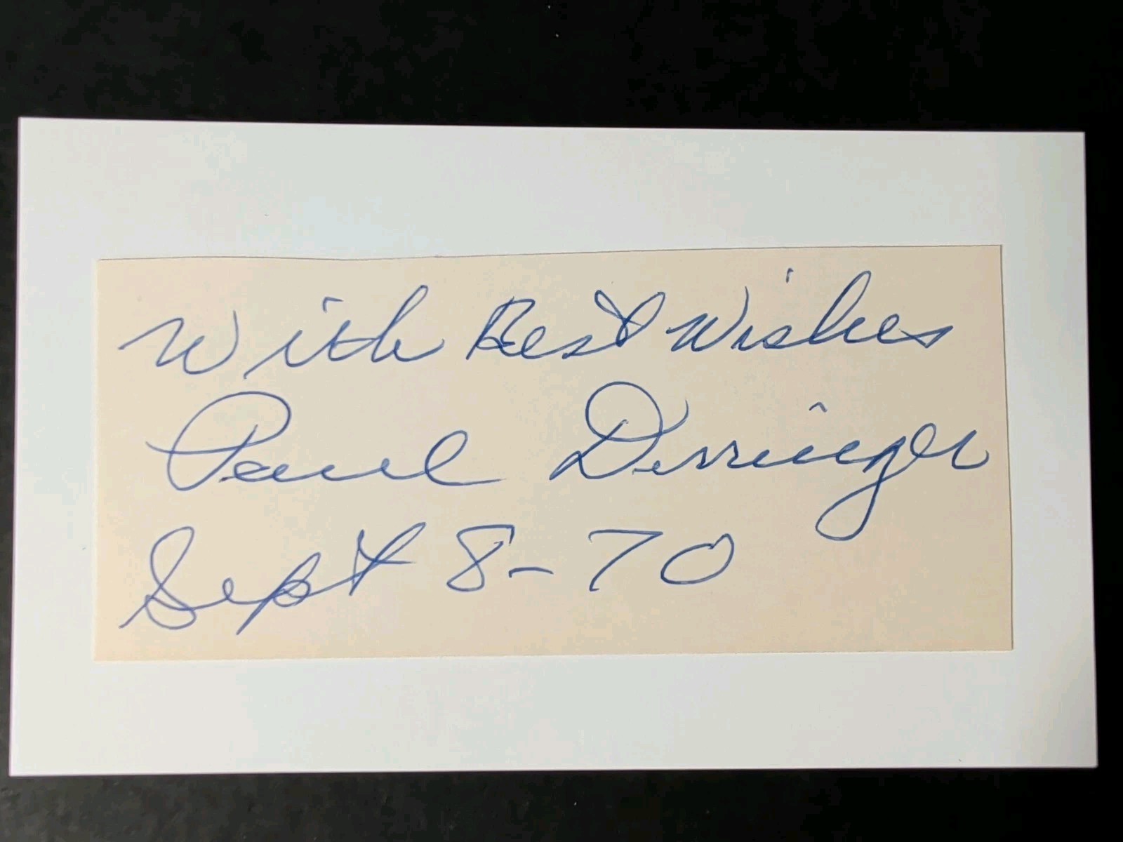 Paul Derringer Signed Cut Debut 1931 St. Louis Cardinals Cincinnati Reds Cubs