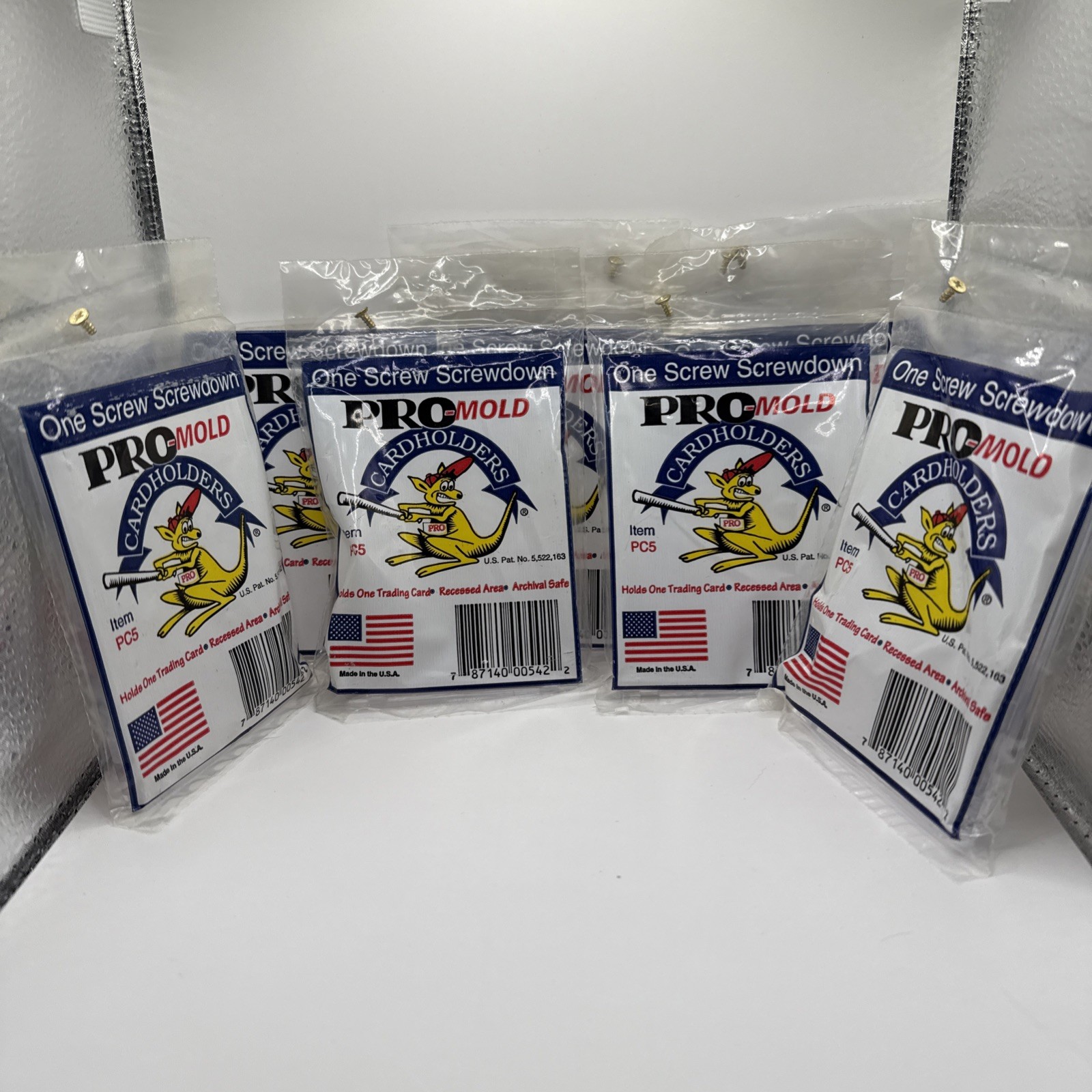 Pro-Mold Cardholders, (7) Count Lot, One- Screw Screwdown, Item #PC5