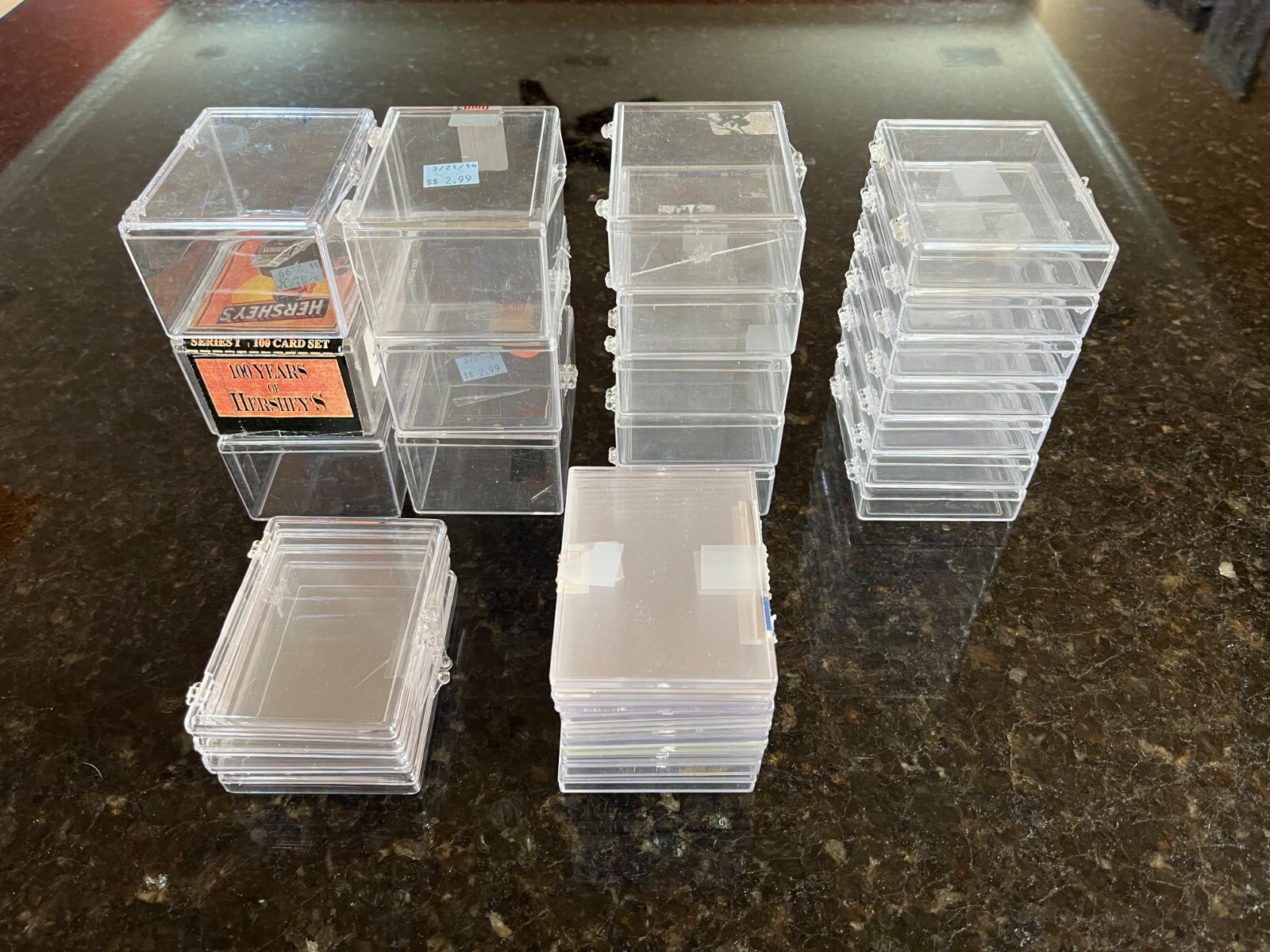 LOT of (34) 150ct/50ct/30ct snap closed card box
